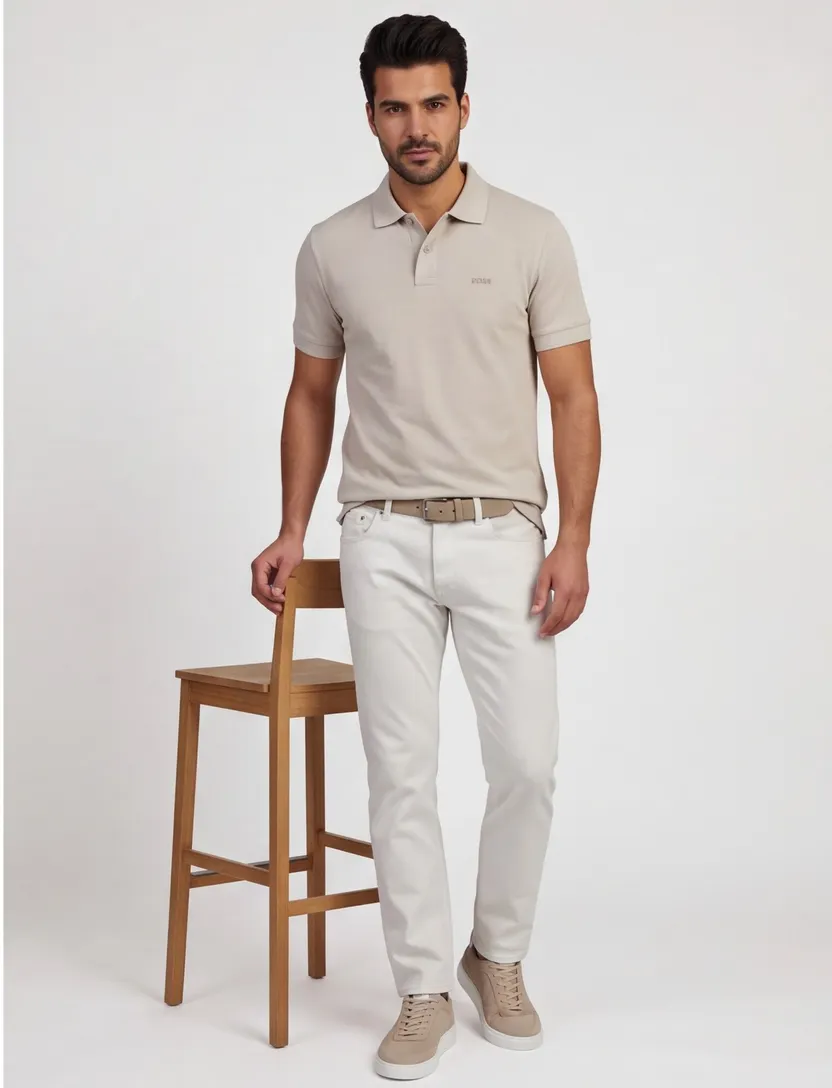 Grijs poloshirt BOSS Orange Prime korte mouw