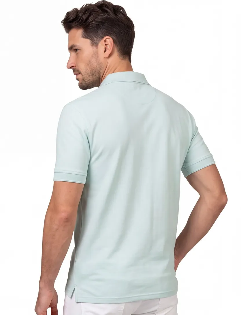 poloshirt turquoise Boss Orange Prime 2-knoops