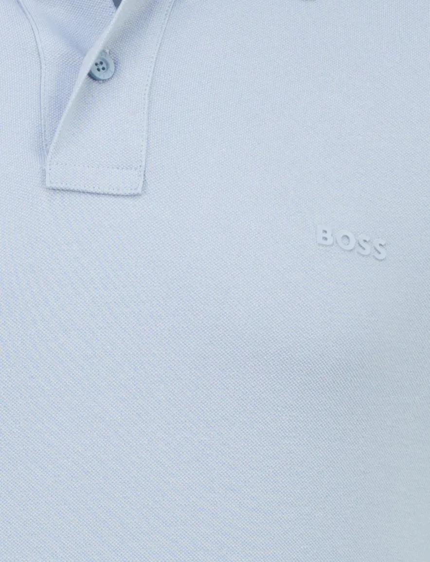BOSS Orange Prime poloshirt lichtblauw