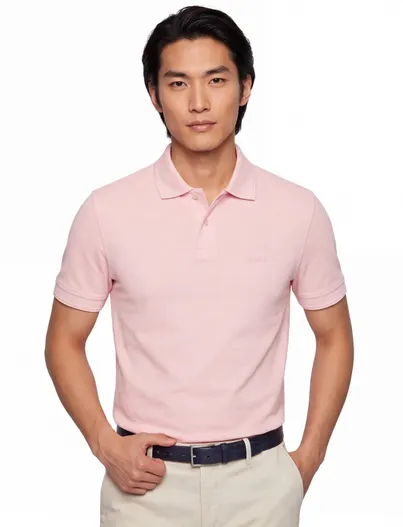 Hugo Boss BOSS Orange Prime 2-knoops poloshirt roze