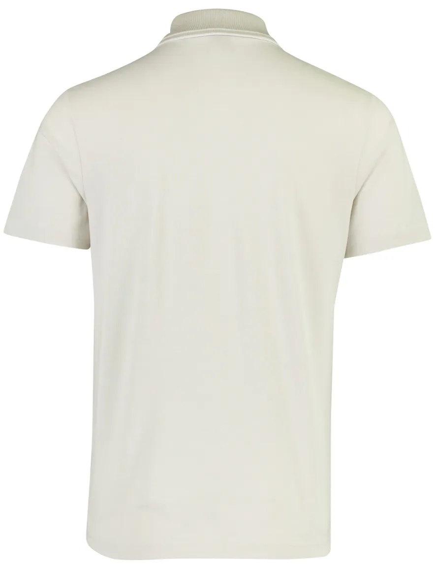 BOSS Orange Peoxford New polo creme witte kraagrandjes