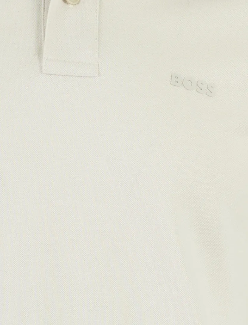 Creme poloshirt BOSS Orange PeoxfordNew Peoxford New kraagranden