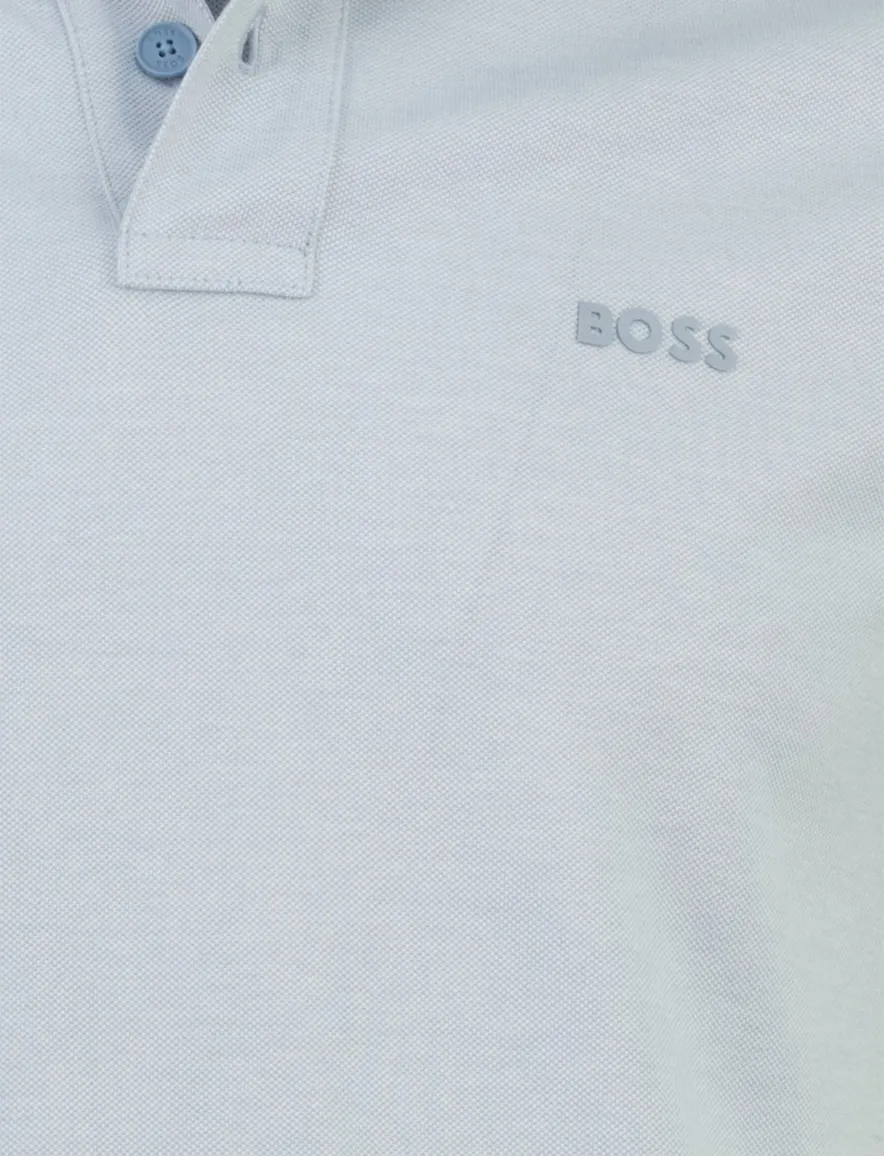Boss Orange Peoxford poloshirt lichtblauw