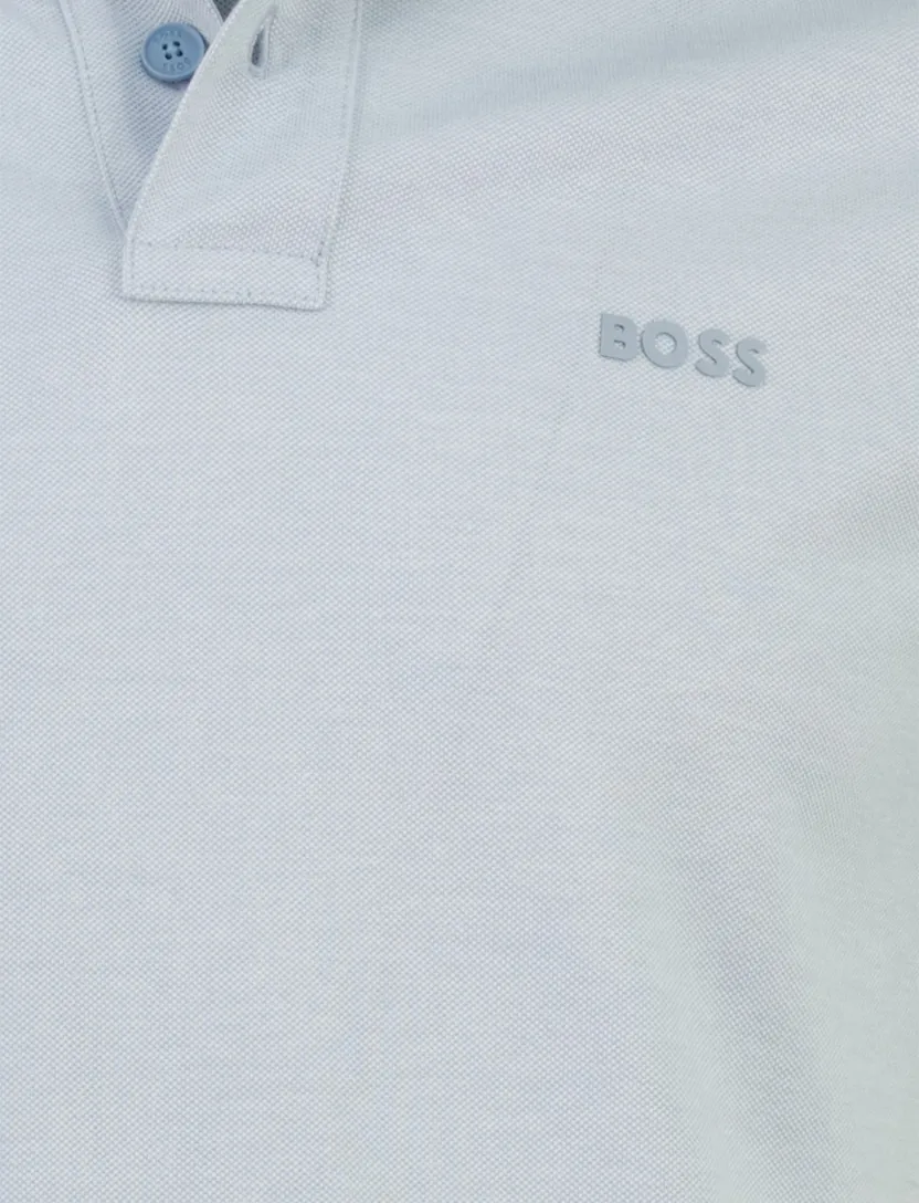 Lichtblauw poloshirt Boss Orange Peoxfordnew 2-knoops