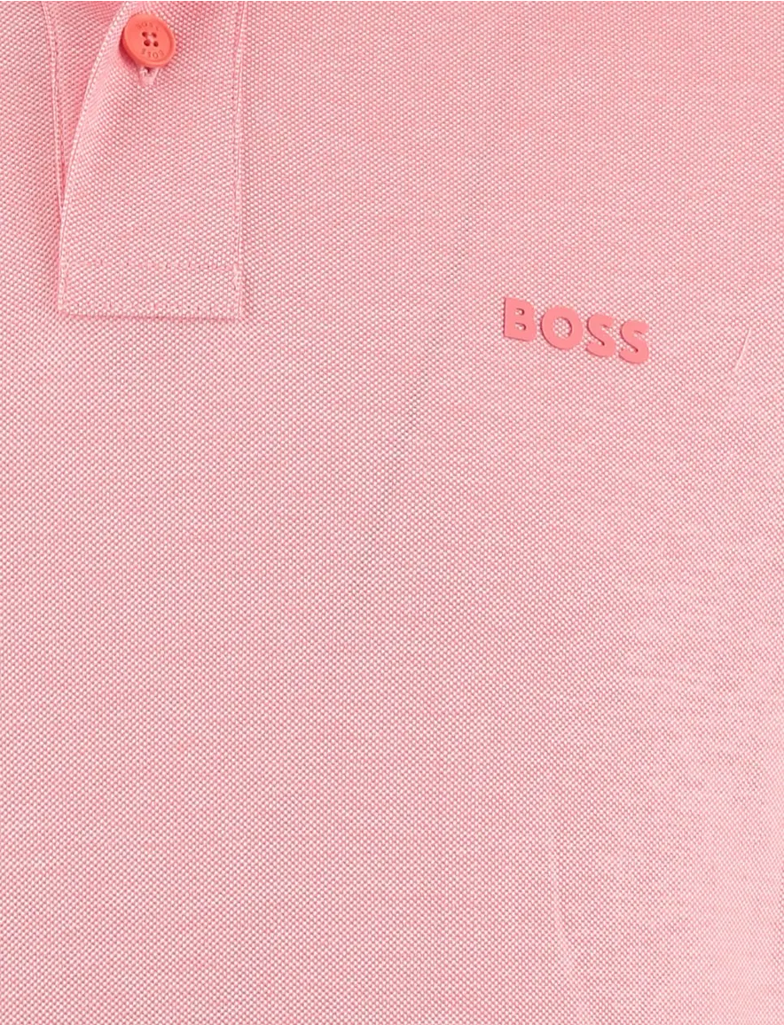 Boss orange poloshirt korte mouw roze