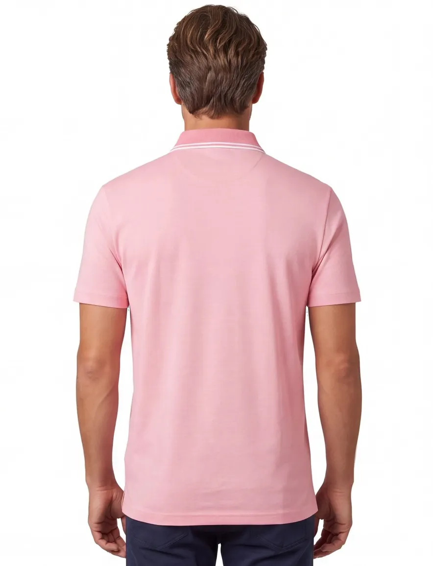 Boss orange poloshirt korte mouw roze