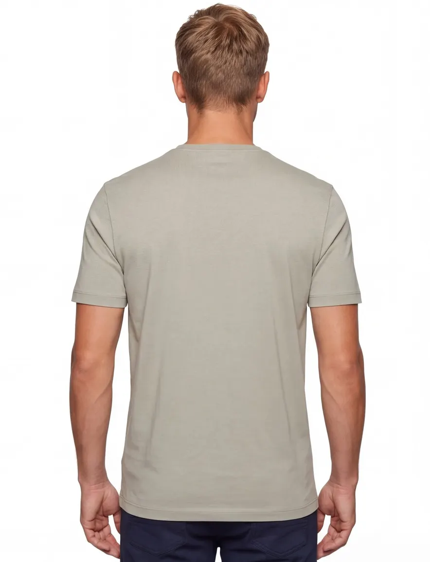 T-shirt BOSS Orange creme katoen normale fit