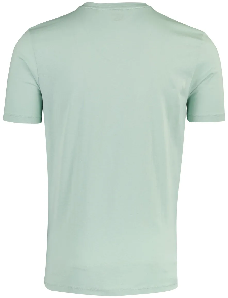 T-shirt BOSS turquoise logo katoen