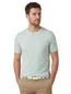 T-shirt BOSS turquoise katoen logo ronde hals