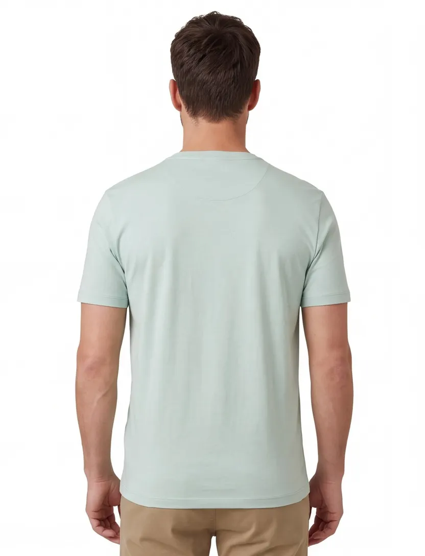 T-shirt BOSS turquoise katoen logo
