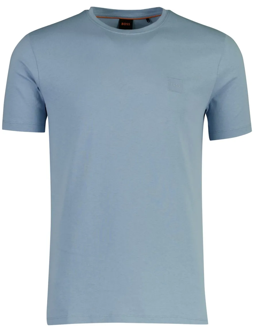 T-shirt BOSS Orange blauw katoen