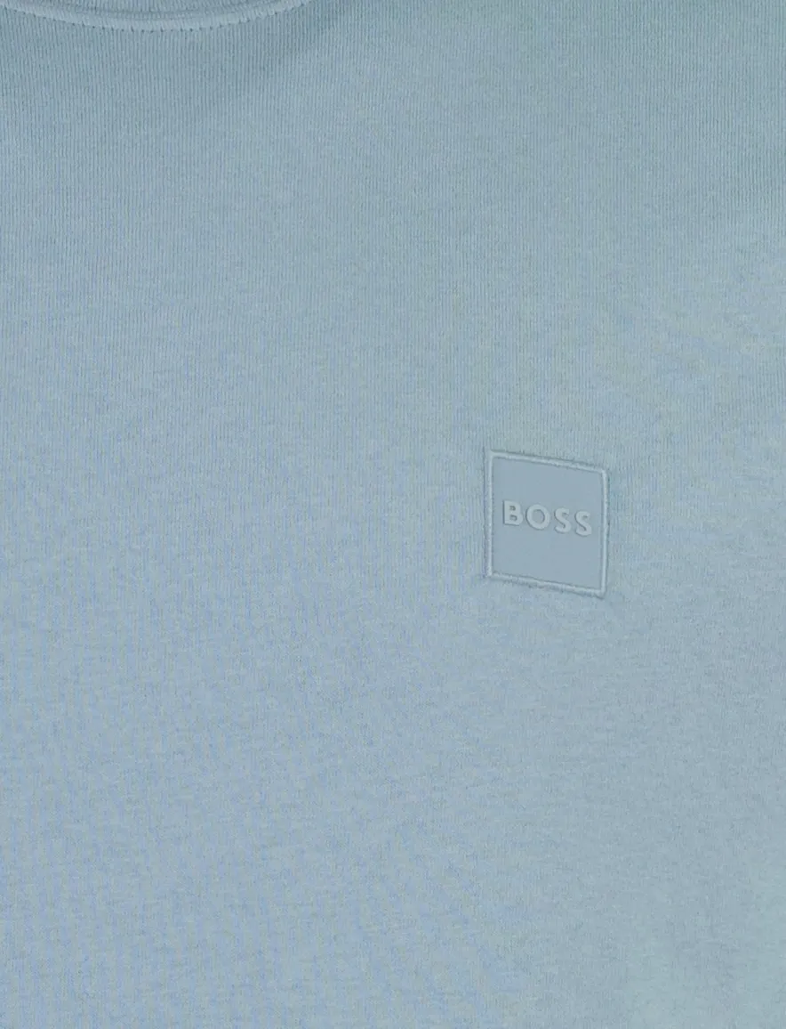 T-shirt BOSS Orange blauw katoen