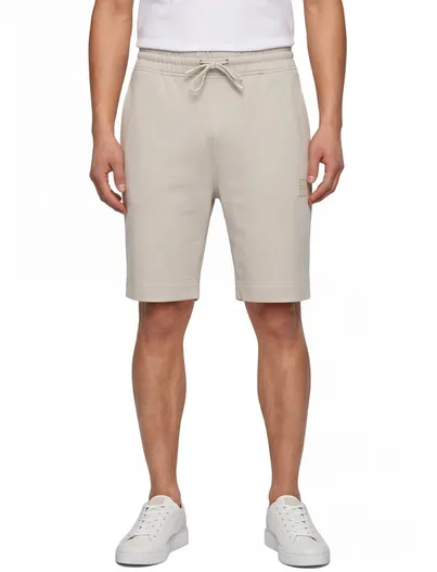 Hugo Boss Korte broek BOSS Orange Sewalk beige normale fit elastische band