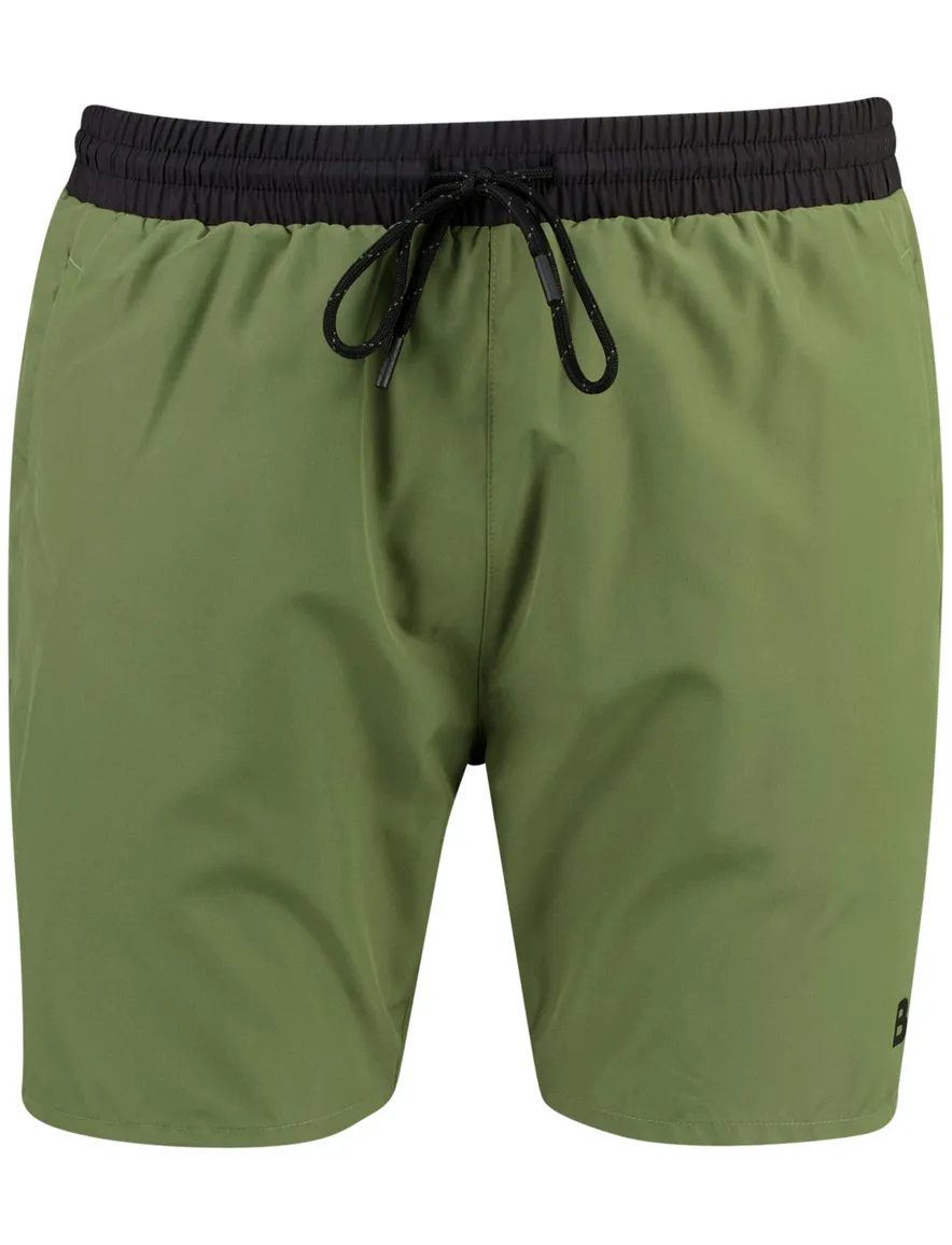Groene zwarte zwembroek BOSS Orange Starfish normale fit