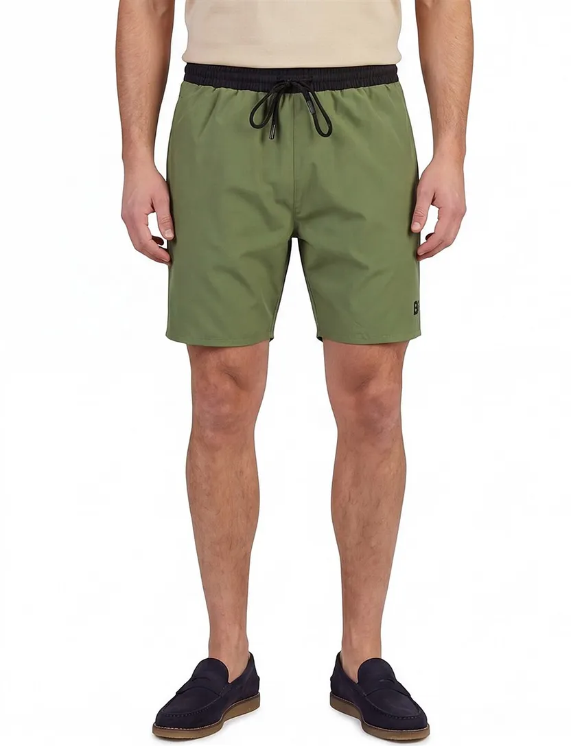 Zwembroek BOSS Orange Starfish groen normale fit