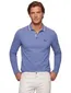 Lange mouw Plisy polo BOSS Green blauw 3-knoops
