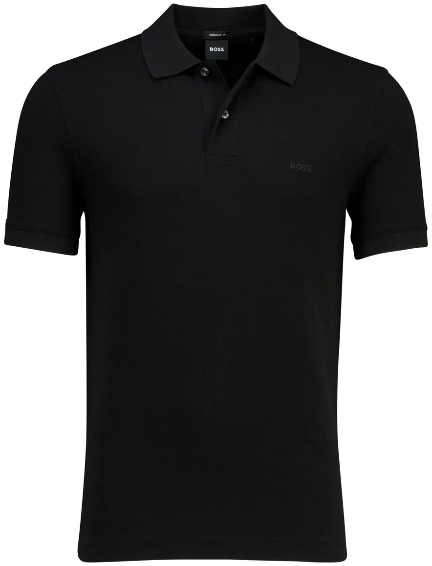 BOSS Pallas poloshirt zwart effen