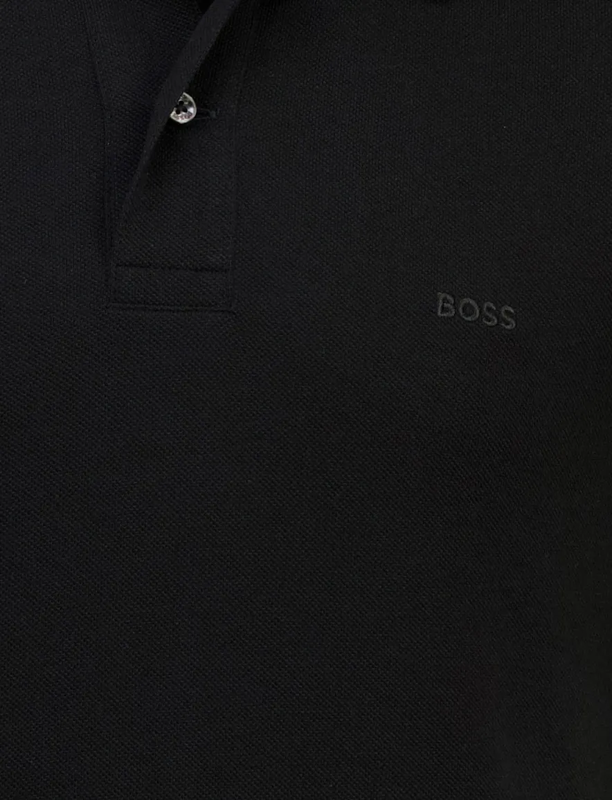 BOSS Pallas poloshirt zwart effen