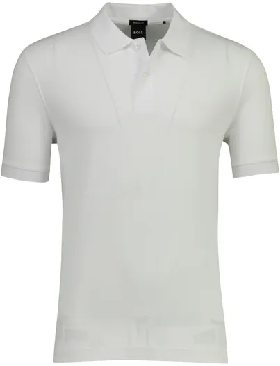 Hugo Boss Boss Black Pallas poloshirt korte mouw wit 2 knoops