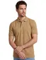 Boss Black Pallas poloshirt regular fit camel 2 knoops