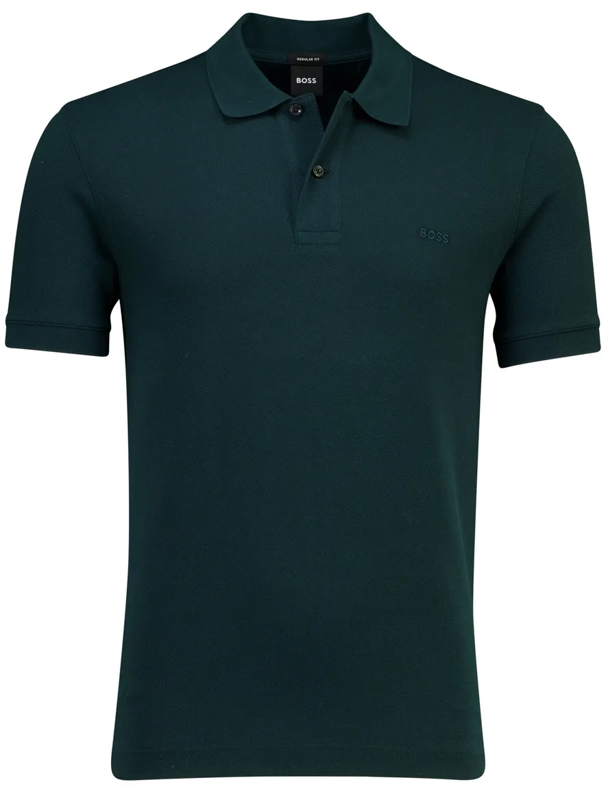 BOSS Black Pallas poloshirt donkergroen normale fit