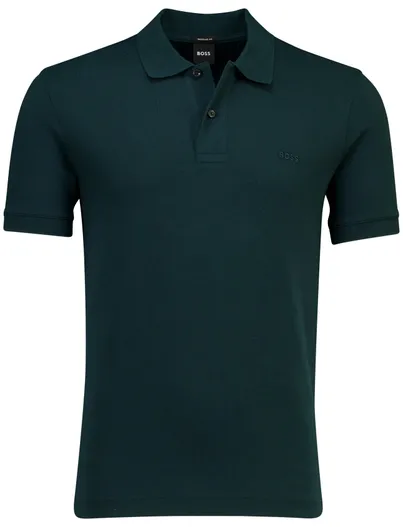 Hugo Boss Donkergroene poloshirt BOSS Black Pallas