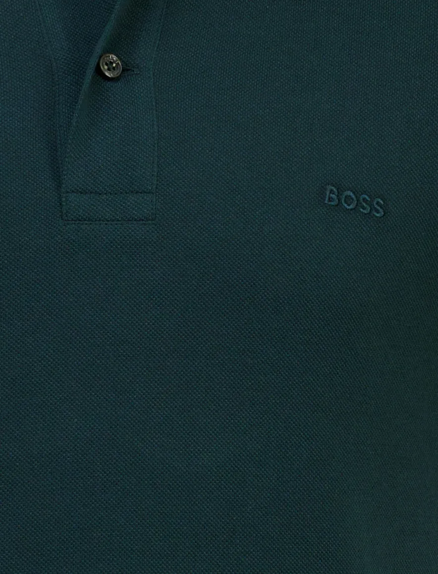 BOSS Black Pallas poloshirt donkergroen normale fit