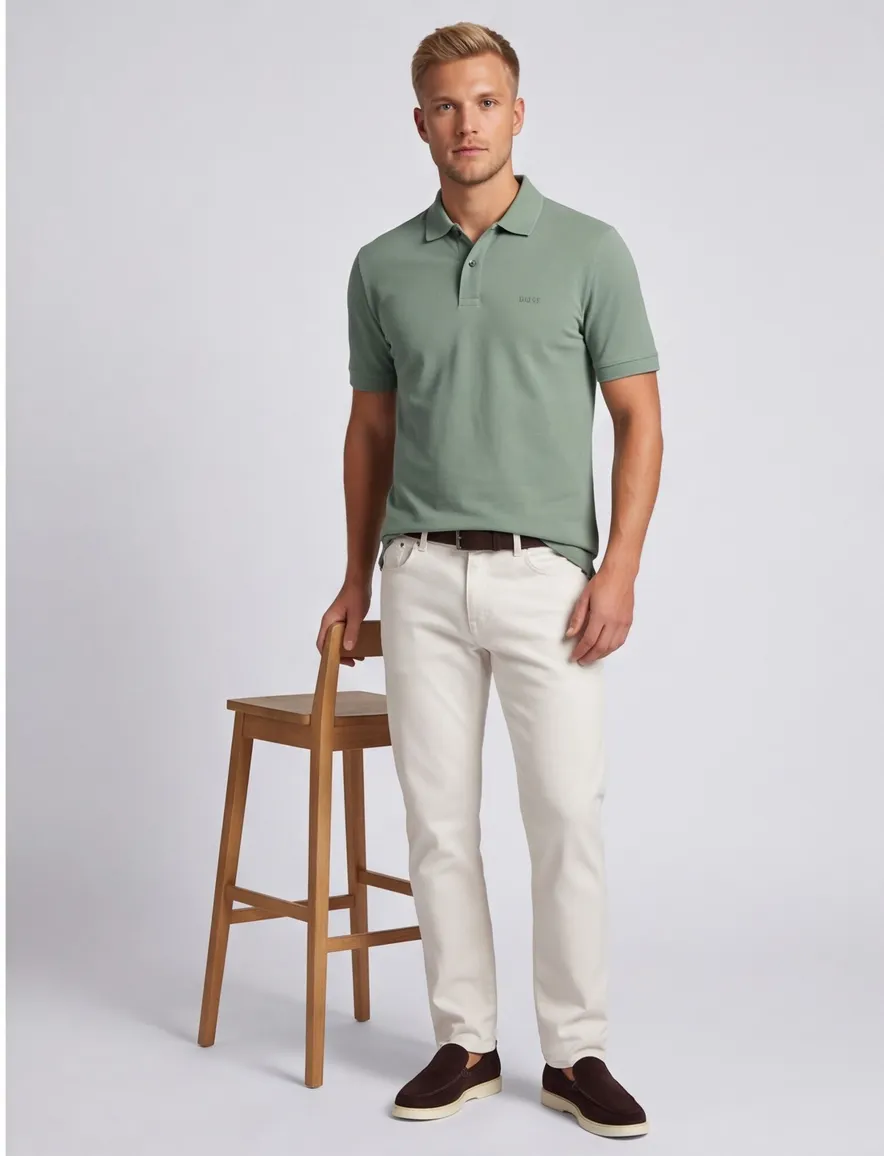 BOSS Black poloshirt Pallas groen