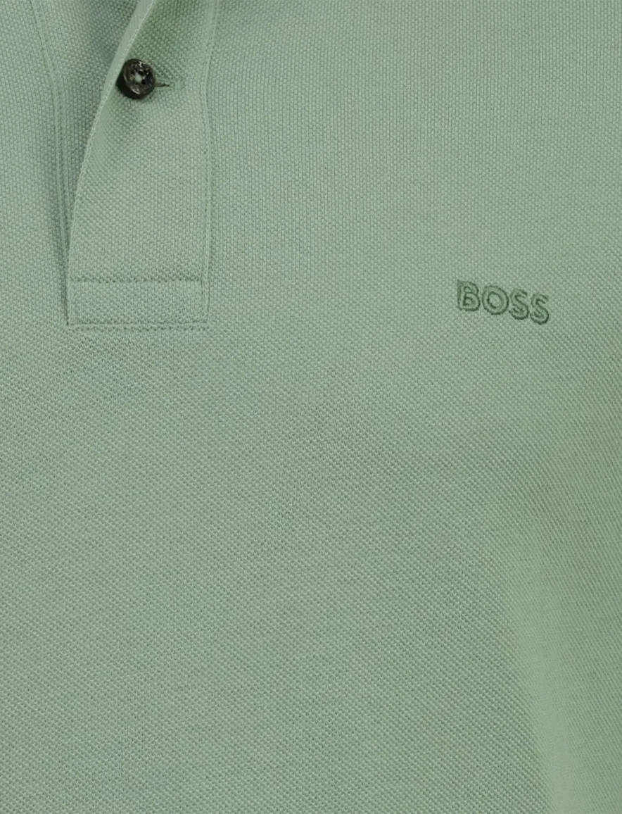 Boss Black Pallas poloshirt korte mouw groen 2 knoops