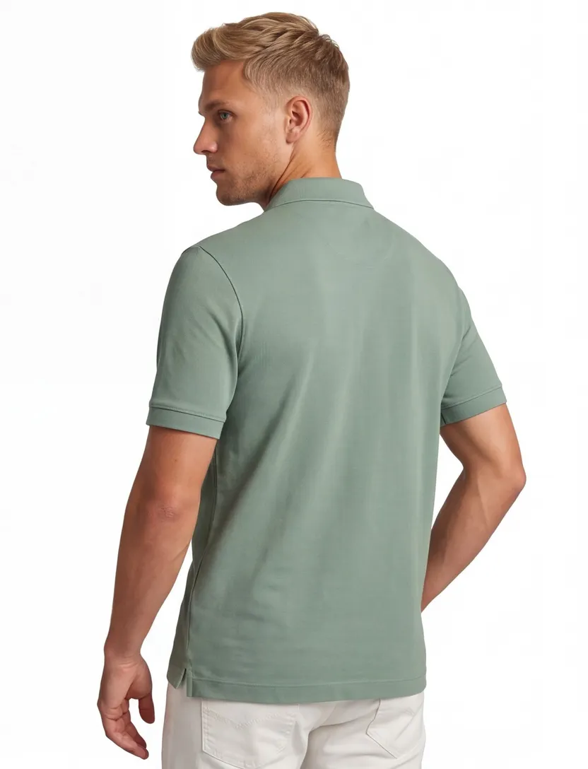 Groen pique poloshirt Boss Black Pallas korte mouwen