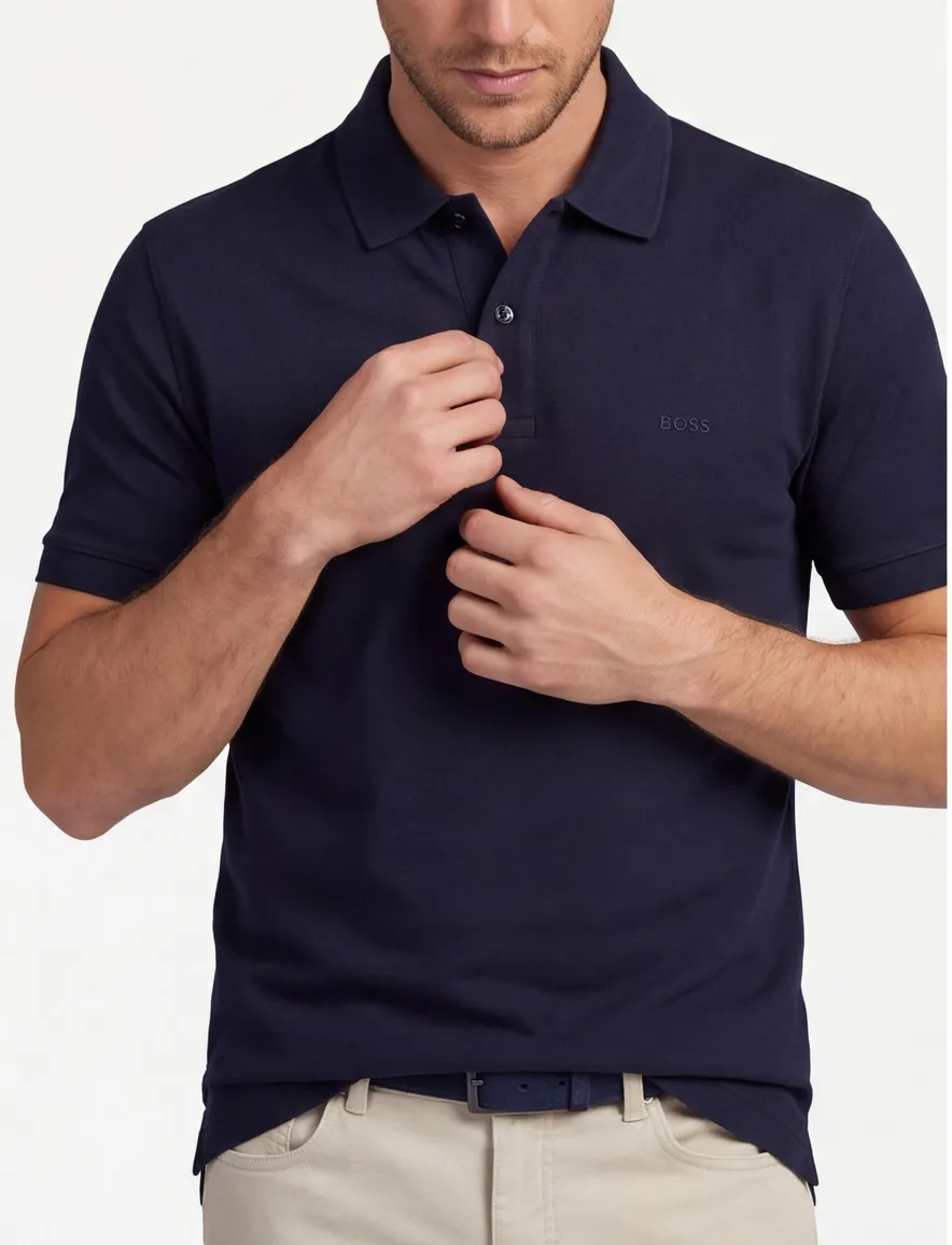 BOSS Black poloshirt Pallas navy