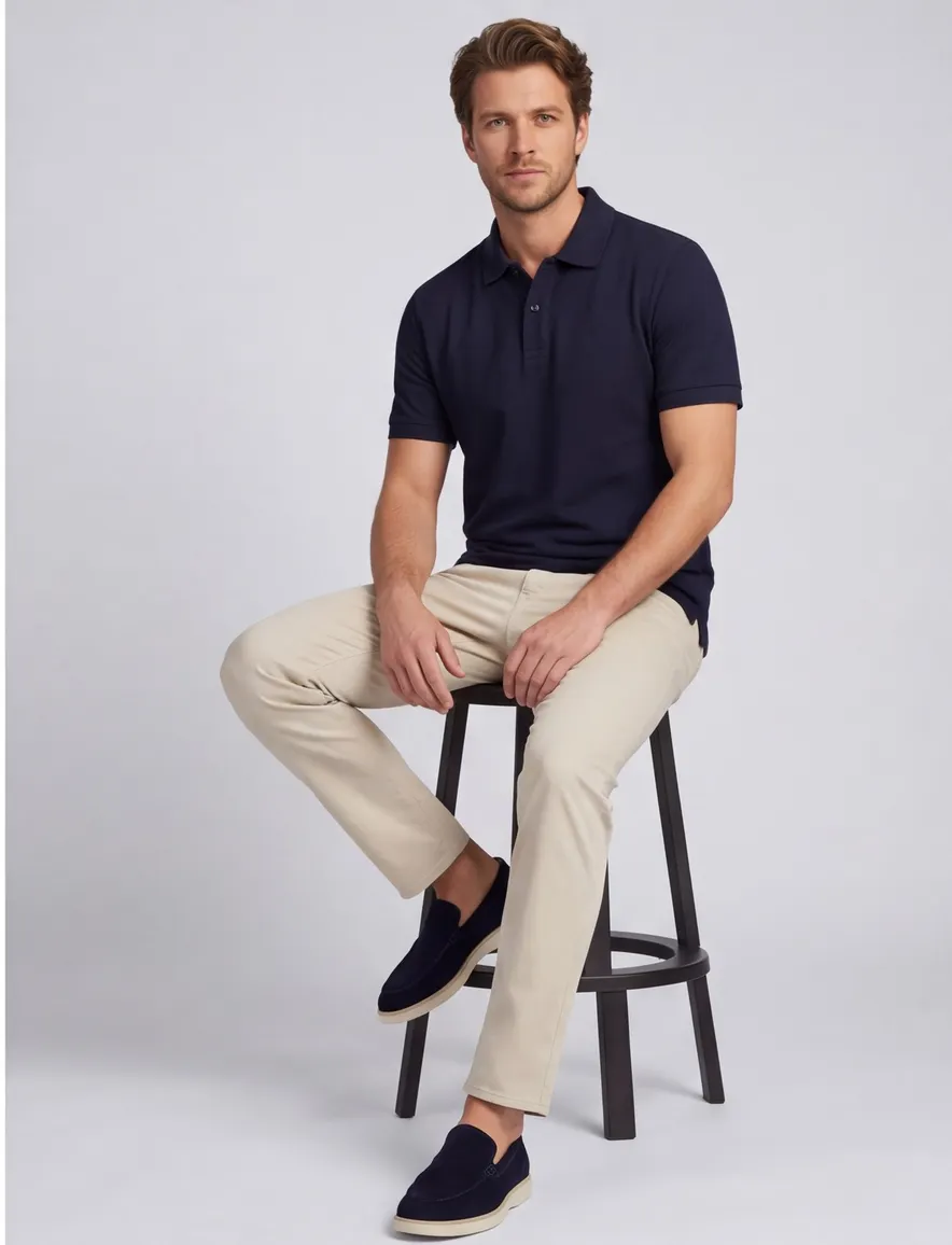 BOSS Black poloshirt Pallas navy