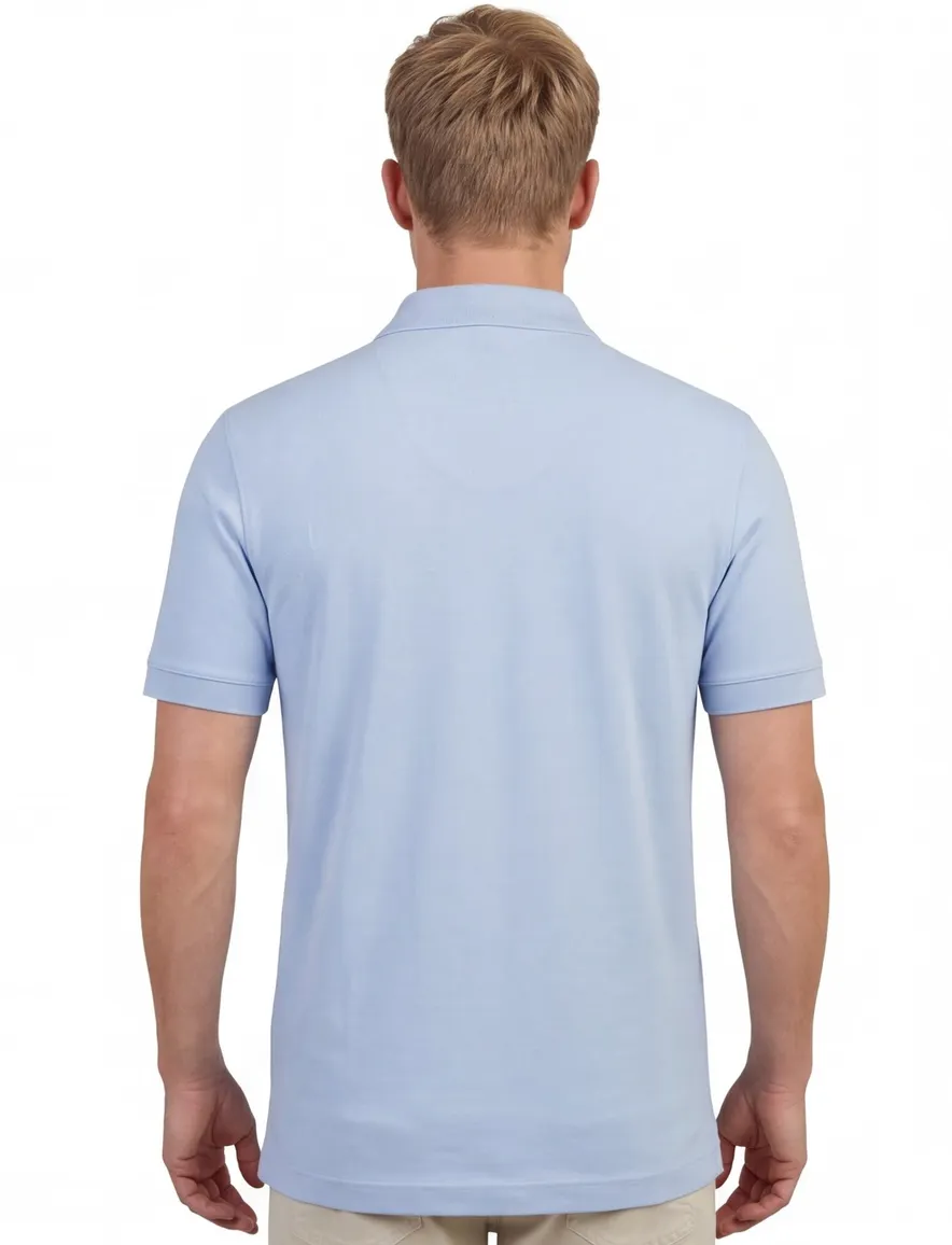 BOSS Black poloshirt Pallas lichtblauw