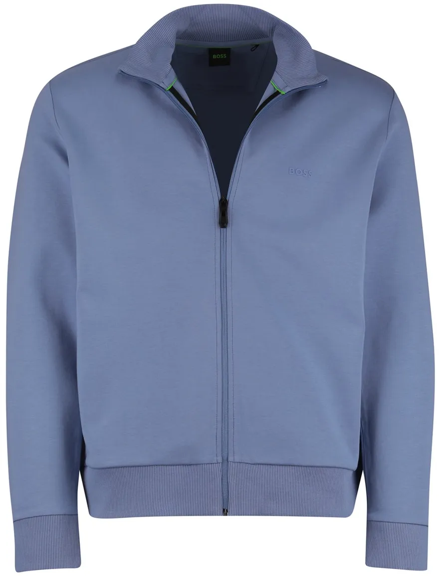 Blauwe vest BOSS Green Skaz, katoenen