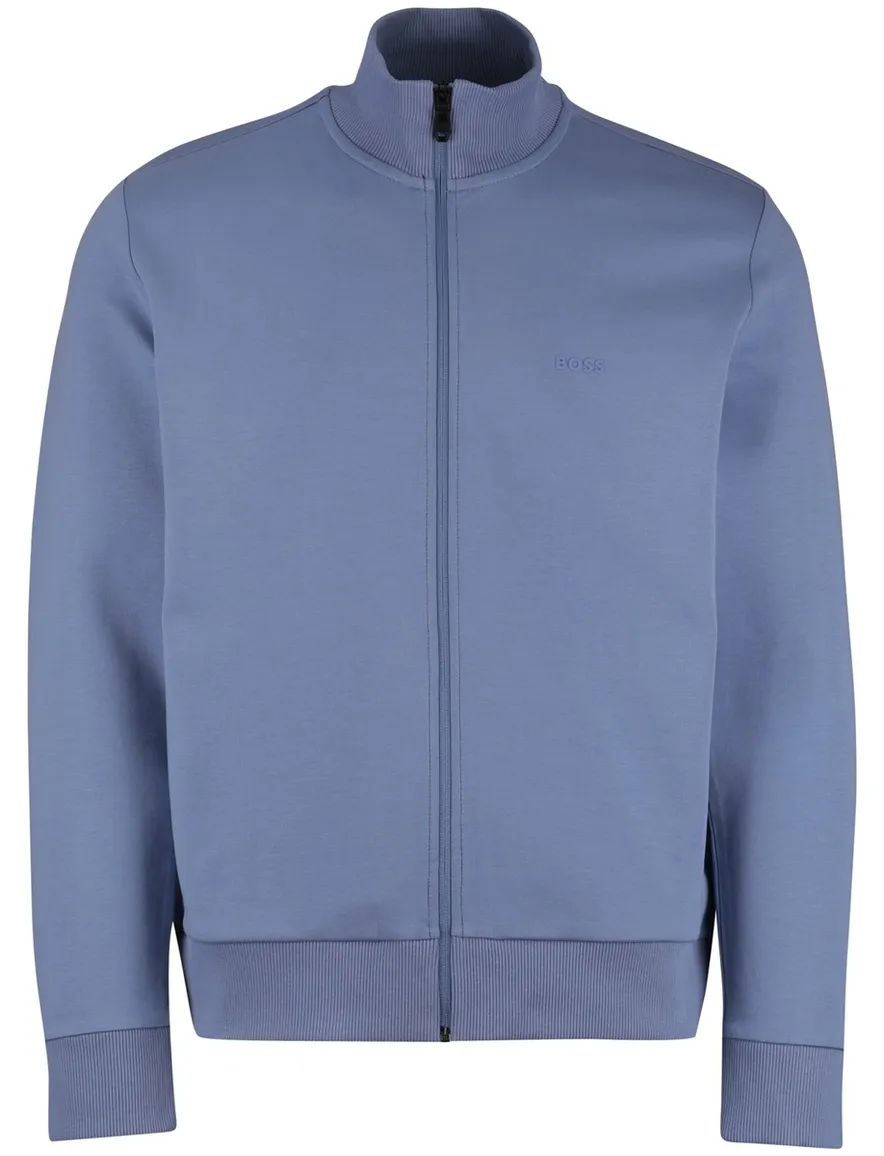Blauwe vest BOSS Green Skaz, katoenen