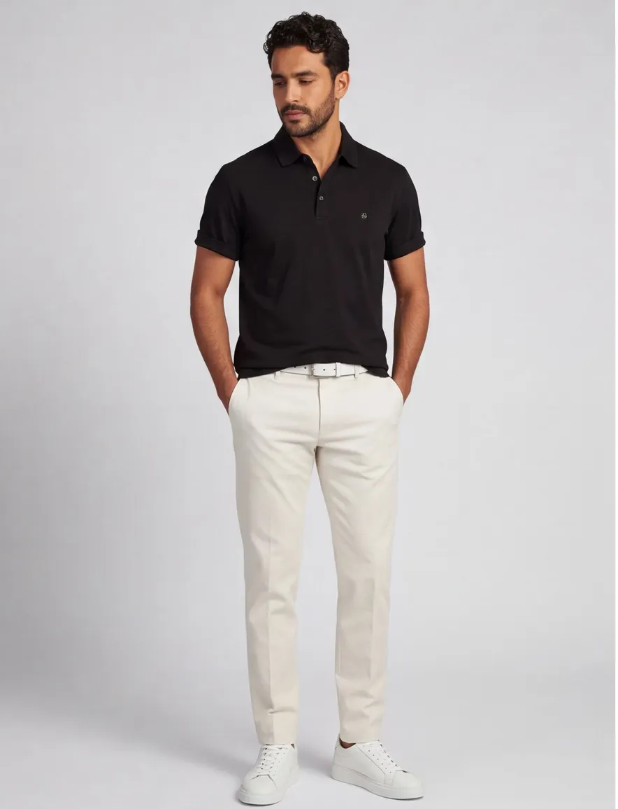 BOSS Black C-Parris polo zwart 3-knoops