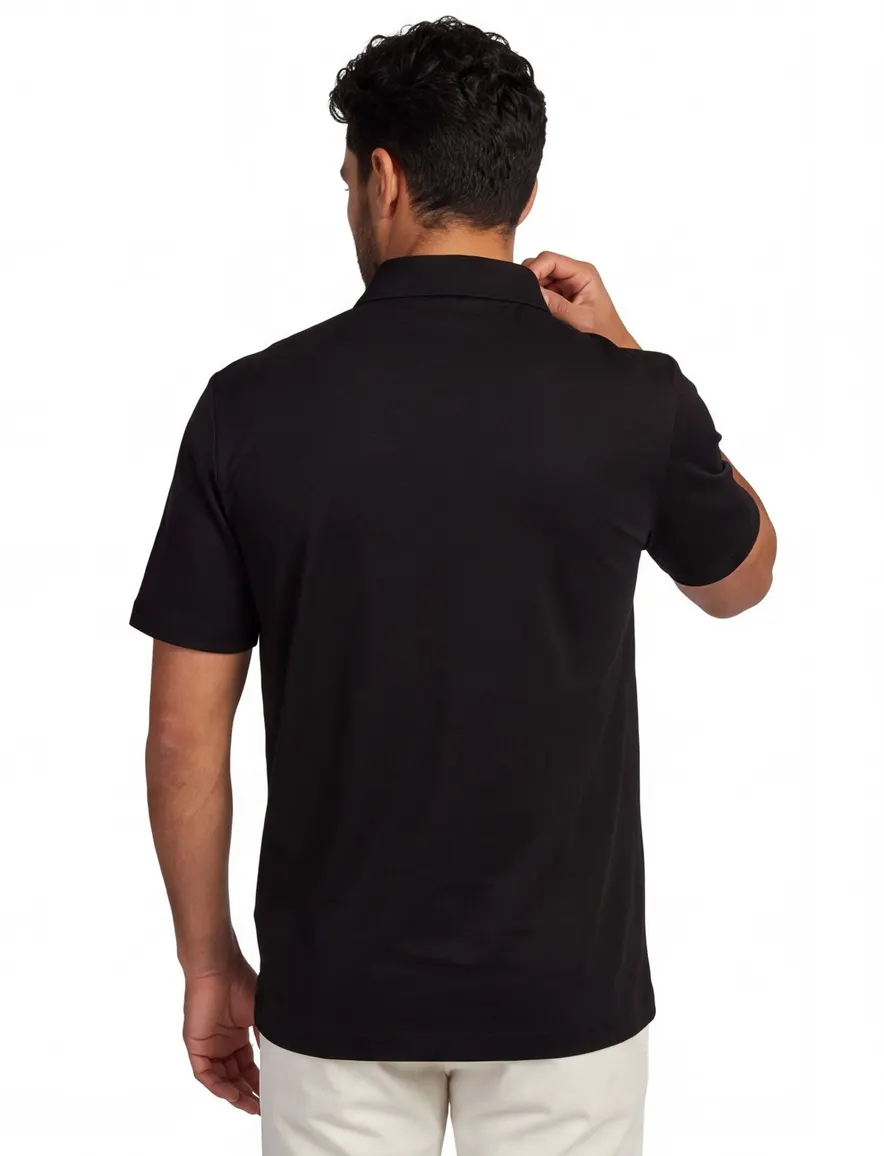 BOSS Black C-Parris polo zwart 3-knoops