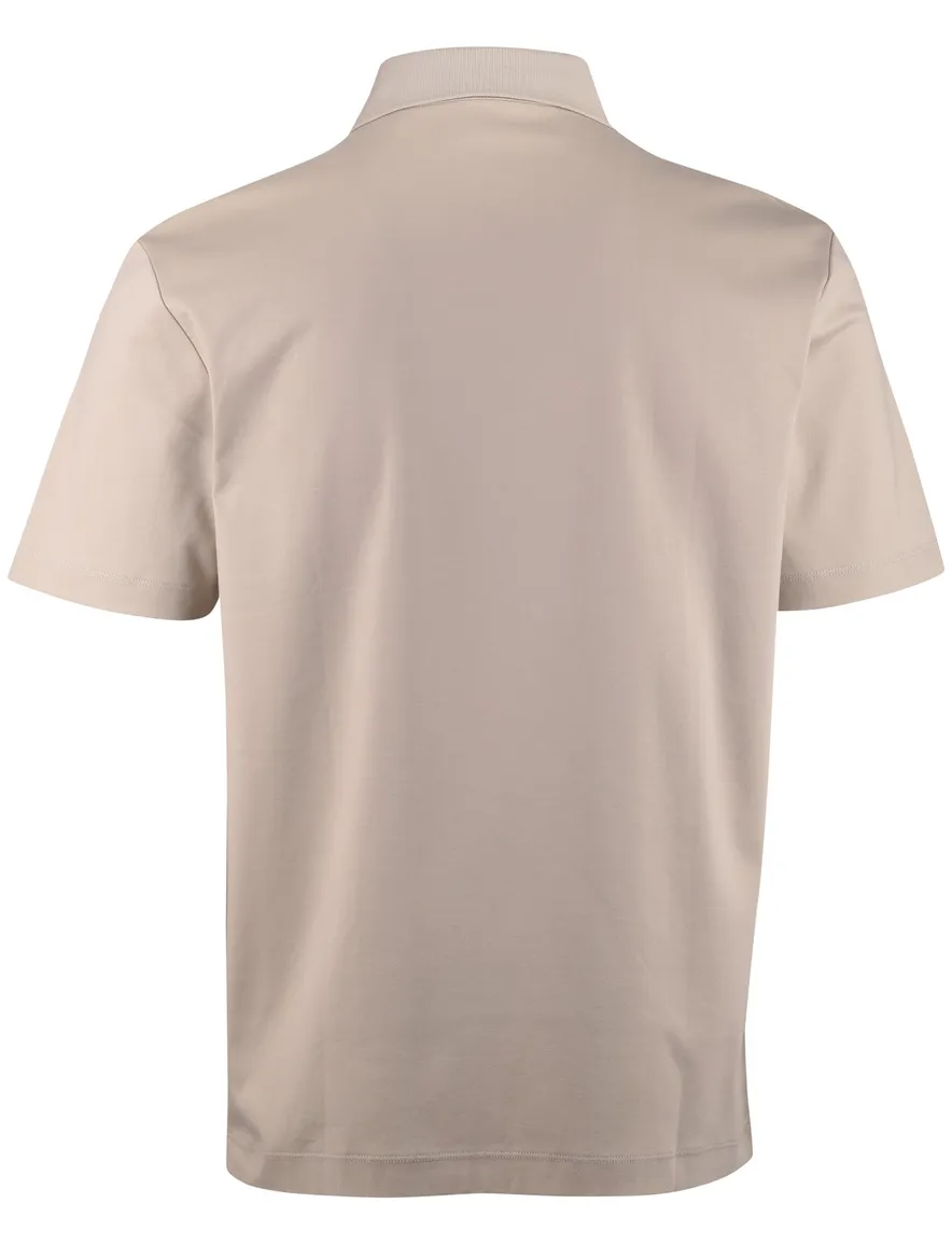 BOSS Black C-Parris polo beige 3-knoops