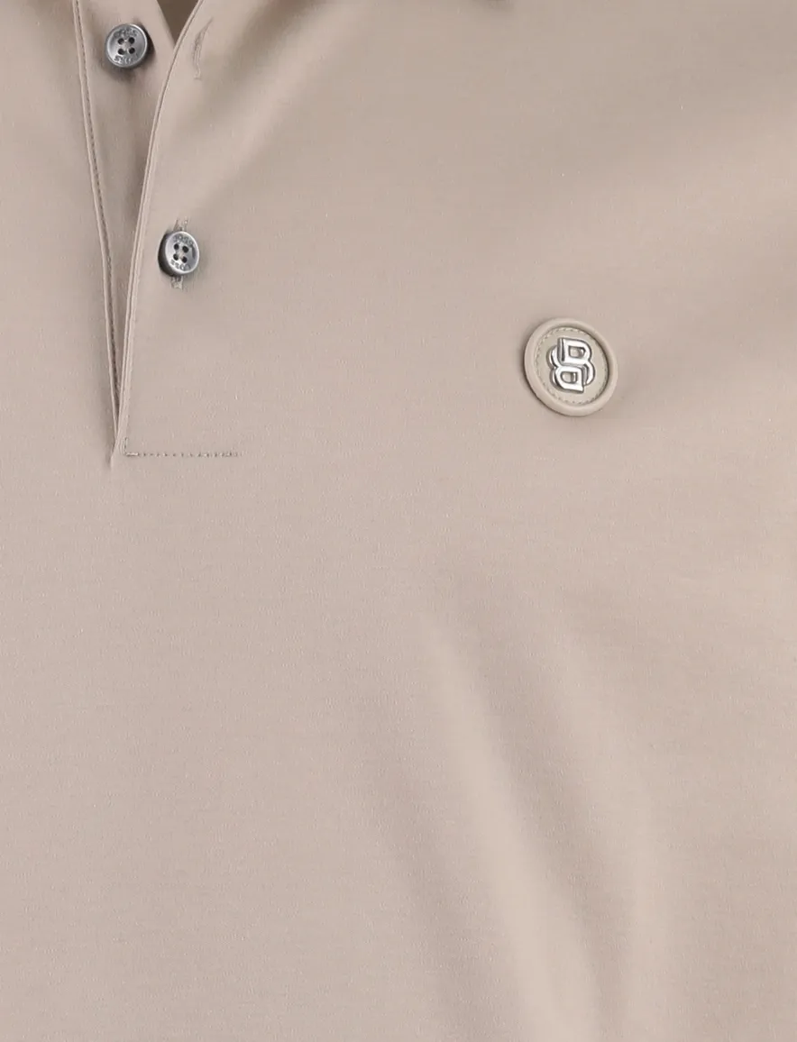 BOSS Black C-Parris polo beige 3-knoops