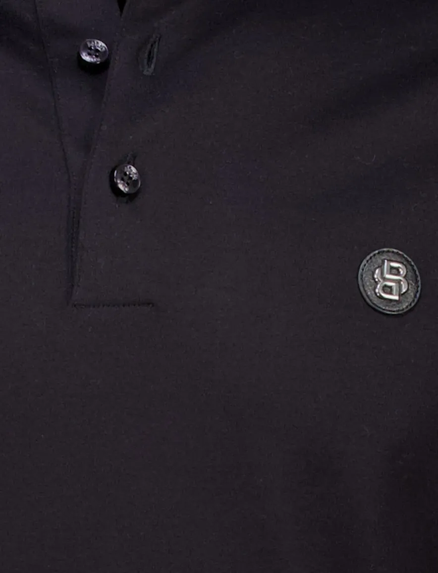 BOSS Black C-Parris polo donkerblauw 3-knoops