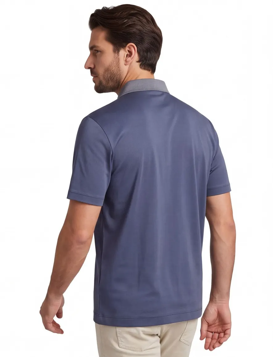 BOSS Black C-Parris polo donkerblauw 3-knoops