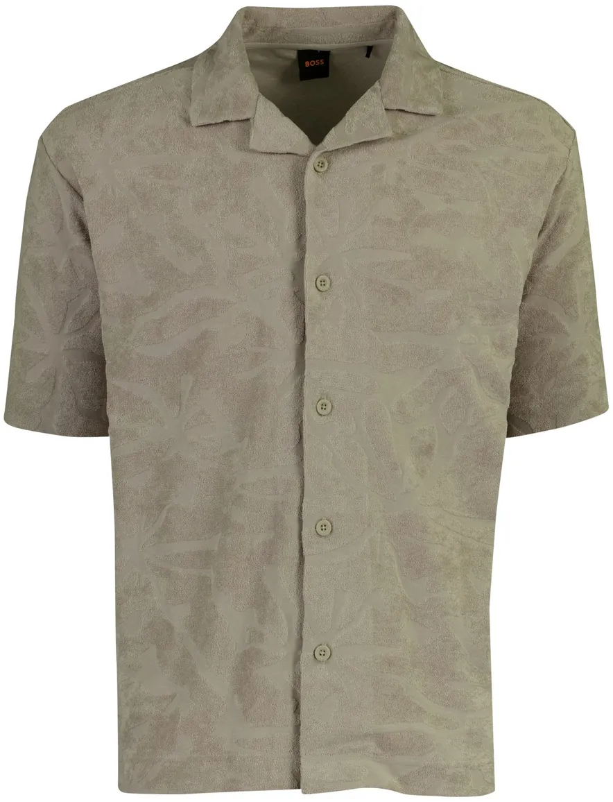 Poloshirt BOSS Orange grijs structuur