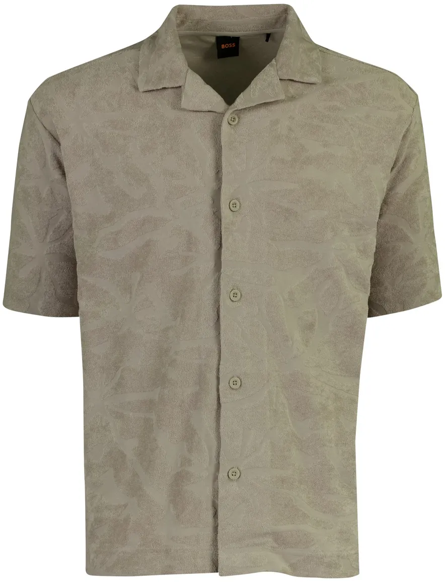 Poloshirt BOSS Orange grijs structuur