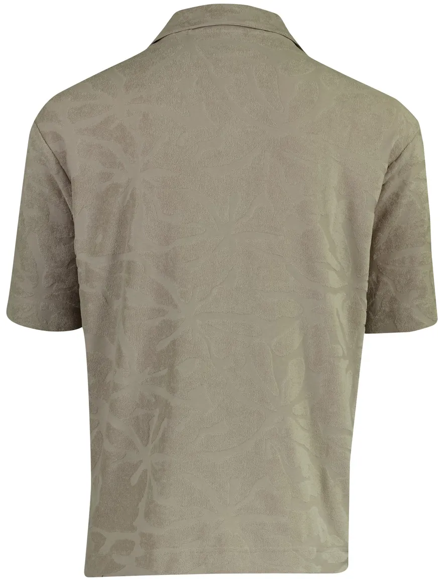 Poloshirt BOSS Orange grijs structuur