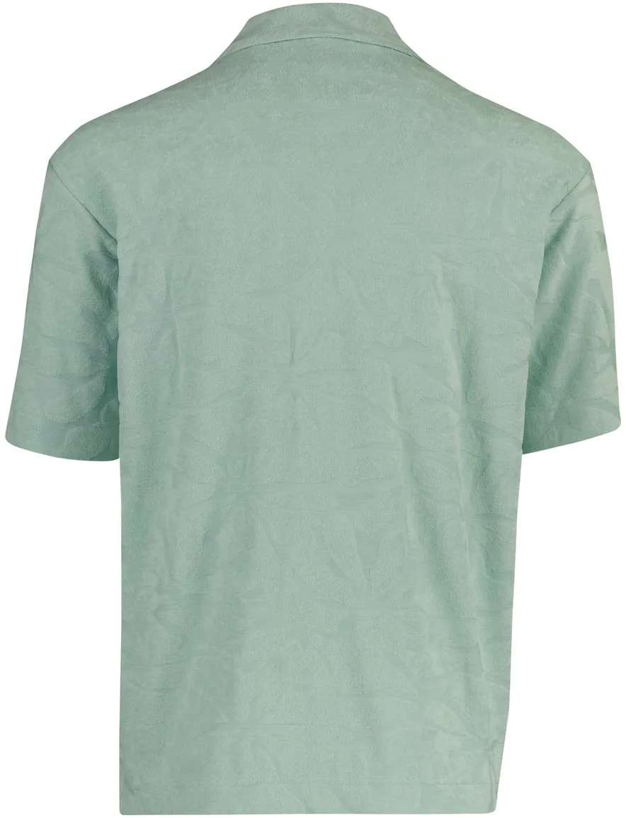 Poloshirt BOSS Orange turquoise structuur normale fit