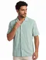 Poloshirt doorknoop BOSS Orange turquoise geprint structuur