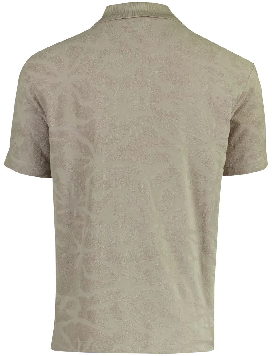 Poloshirt BOSS Orange grijs met structuur