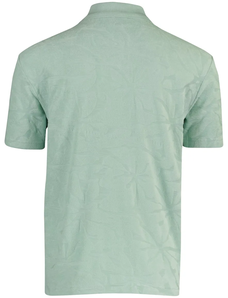 Poloshirt BOSS Orange turquoise structuur
