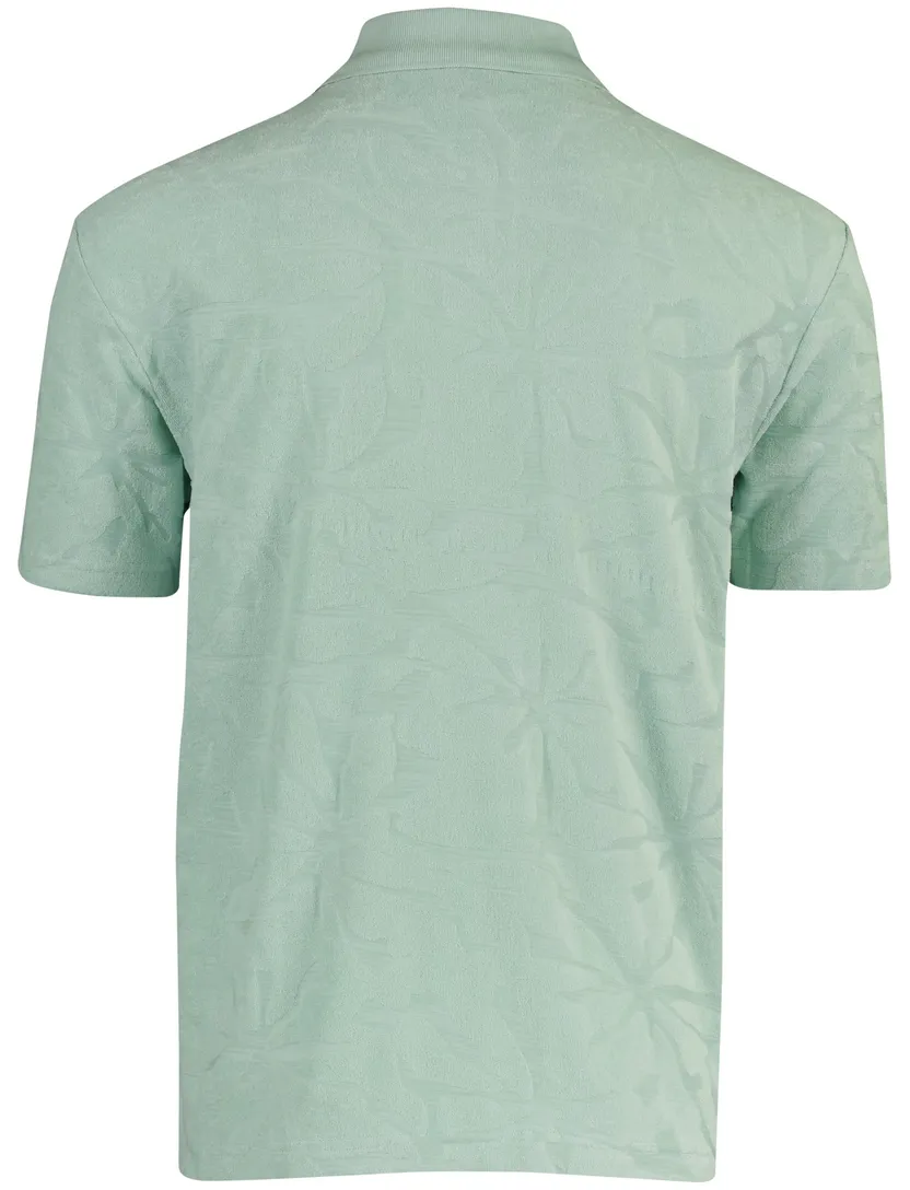 Poloshirt turquoise BOSS Orange met structuur