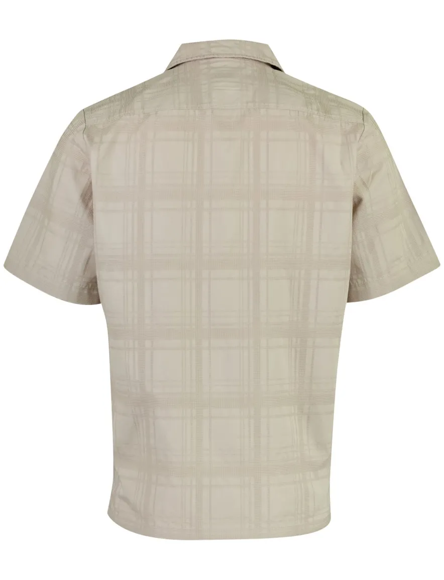 BOSS Orange Rayer M overhemd beige geruit